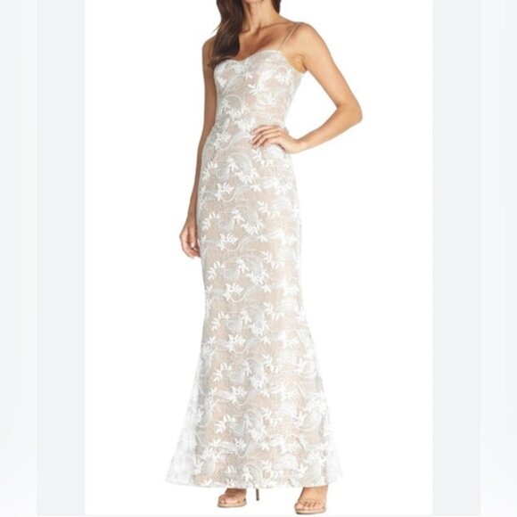 Dress the Population Women’s Giovanna Lace Spaghetti Strap Dress Size Medium NWT - Picture 1 of 13